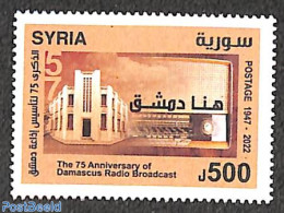 Syria 2022 75 Years Radio Broadcast 1v, Mint NH, Performance Art - Radio And Television - Télécom