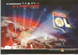 F26 CARTE CPM Publicitaire PUB Card Cart' Com Artiste SPORT FOOTBALL Olympique Lyonnais LYON 2005 - Publicités
