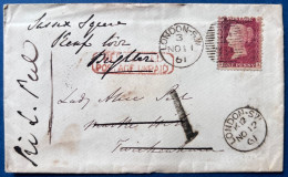 Lettre One Penny D14 N°10 Oblitéré " LONDRES SW / 9 " Pour TWICKENHAM Puis Réexpédié à BRIGHTON Griffe + Taxe TTB - Briefe U. Dokumente