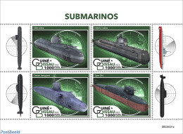 Guinea Bissau 2022 Submarines, Mint NH, Transport - Ships And Boats - Bateaux