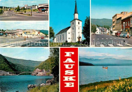 72853625 Fauske Kirche Panorama Bruecke Tankstelle Fauske - Norvegia