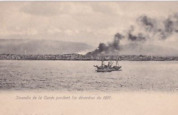 INCENDIE DE LA CANEE PENDANT LES DESORDRES  DU 1897       PRECURSEUR - Grèce