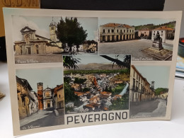 Cartolina Peveragno Prov Cuneo Vedutine,piazza Toselli,via S.Giovanni,via Vittorio Bersezio 1956 - Cuneo