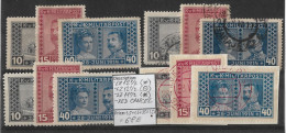 Bosnia-Herzegovina/Austria-Hungary, 1917, 4 SETS No 121-123: Perf. 12 1/2(*), 12 1/2(canc.), 11 1/2(*), SET RED CANC. - Bosnia And Herzegovina