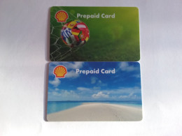 Germany - 2 Cards - Shell Petrol Station - Soccer Fussball Beach - Carte Cadeau - Gift Card - Tarjetas De Regalo