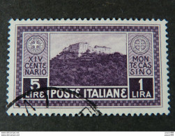 ITALIA Regno -1929- "Montecassino" L. 5+1 US* (descrizione) - Afgestempeld