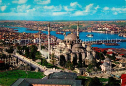 72825011 Istanbul Constantinopel Fliegeraufnahme Mosque Soliman And Golden Horn  - Turchia