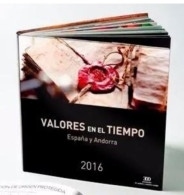 SPANIEN ESPAGNE SPAIN ANDORRA ESPAÑA 2016 ANNUAL BOOK WITHOUT STAMPS LIBRO ANUAL VALORES EN EL TIEMPO SIN SELLOS - Ungebraucht