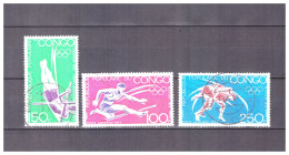 CONGO   . PA  N ° 150 / 152   . SERIE  J.O. DE MUNICH    OBLITEREE   .  SUPERBE . - Afgestempeld