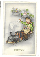 Bonne Fête. Enfant, Train (A17p42) - Contemporain (à Partir De 1950)