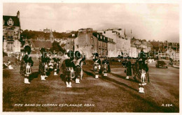 72818460 Oban Pipe Band On Corran Esplanade Valentines Postcard Oban - Otros & Sin Clasificación