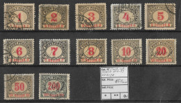 Bosnia-Herzegovina/Austria-Hungary, 1904 Year, PORTO, SET 1-13, (canceled) - Bosnië En Herzegovina