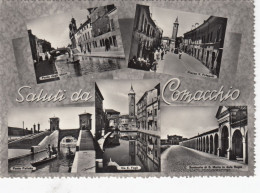 COMACCHIO-FERRARA-SALUTI DA.. MULTIVEDUTE- CARTOLINA  VERA FOTOGRAFIA- VIAGGIATA  IL 1-6-1956 - Ferrara