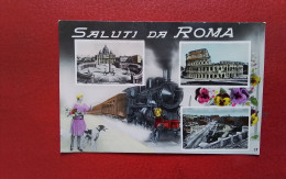 ITALIE  -  ROME - " SALUTI DA ROMA " --  TRAIN EN GROS PLAN - - - - " RARE "  - - Altri & Non Classificati