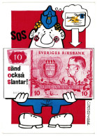 SOS Also Send Pennies! Sänd Också Slantar Frasse 1970s Unused Military Humor Postcard Simonsons Tryckeri Göteborg Sweden - Suède