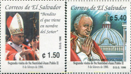 305283 MNH EL SALVADOR 1996 2 VISITA DE S.S. PAPA JUAN PABLO II, AL SALVADOR - Salvador