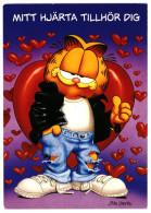 Garfield The Cat Unused Postcard By Jim Davis. "My Heart Belongs To You" Publisher Ultraförlaget AB Sweden - Bandes Dessinées