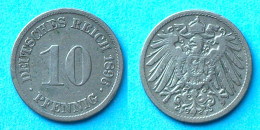 10 Pfennig 1896 F Deutsches Kaiserreich Empire Jäger Nr. 13   (17736 - 10 Pfennig