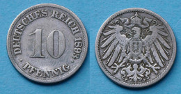 10 Pfennig 1893 F Deutsches Kaiserreich Empire Jäger Nr. 13   (17724 - 10 Pfennig