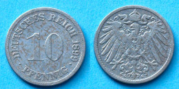 10 Pfennig 1899 G Deutsches Kaiserreich Empire Jäger Nr. 13   (17746 - 10 Pfennig