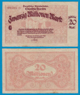 Reichsbahn Karlsruhe - 20 Millionen Mark Banknote 1923 VF   (19188 - Sonstige & Ohne Zuordnung