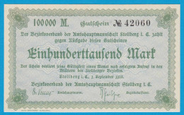 Sachsen - Stollberg 100-tausend Mark 1923 Notgeld XF     (19142 - Autres & Non Classés