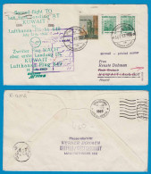 Zweiter Flug Lufthansa LH 649 Bangkok-Kuwait 1963 RAR  (19262 - First Flight Covers