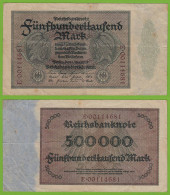 Reichsbanknote - 500000 500.000 Mark 1923 Ros. 87b F/VF  (19558 - Other & Unclassified