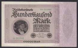 Reichsbanknote - 100000 100.000 Mark 1923 Ros. 82d Pick 83 XF   (19654 - Autres & Non Classés