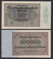 Reichsbanknote - 500000 500.000 Mark 1923 Ros. 87b Gutes VF Pick 88a  (19665 - Otros & Sin Clasificación