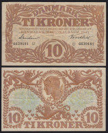 DÄNEMARK - DENMARK 10 KRONOR 1943 VF  Pick 31o    (19856 - Danimarca