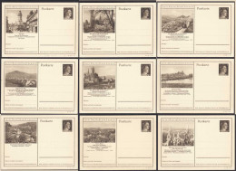 Deutsches-Reich Ganzsachen-Lot Bildpostkarten P304 Set 9 Stück Ungebraucht - Sonstige & Ohne Zuordnung