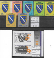 Bosnia-Herzegovina/BH Posta-Sarajevo, 1993 Year, Mi No 1-7, & 1994 Year, Mi No 9-10, ALL (**) - Bosnien-Herzegowina