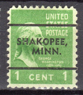 MM-639; USA Precancel/Vorausentwertung/Preo; SHAKOPEE (MN), Type L-1 TS - Preobliterati