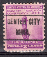 MM-615; USA Precancel/Vorausentwertung/Preo; CENTER CITY (MN), Type 471 - Préoblitérés