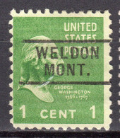 MM-694; USA Precancel/Vorausentwertung/Preo; WELDON (MT), Type 729 - Precancels