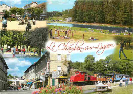 Trains - Petit Train Touristique Du Velay Lignon - Le Chambon Sur Lignon - Multivues - Automobiles - CPM - Voir Scans Re - Trenes