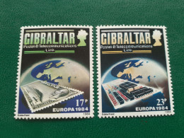 TIMBRES   GIBRALTAR  ANNEE  1984    N  483  /  484     NEUFS  LUXE** - Gibraltar