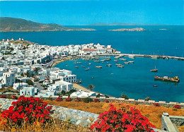 Grèce - Ile De Mykonos - Mukovoc - Vue Partielle De Mykonos - Fleurs - Carte Neuve - CPM - Voir Scans Recto-Verso - Griechenland