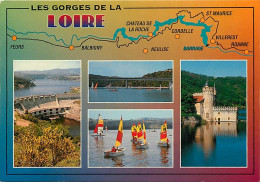 42 - Loire - Gorges De La Loire - Multivues - Carte Géographique - Voile - Régates - CPM - Voir Scans Recto-Verso - Sonstige & Ohne Zuordnung