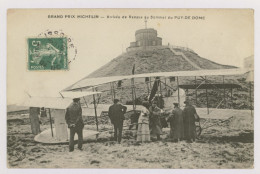 Grand Prix Michelin : Arrivée De Renaux Au Sommet Du Puy De Dôme : Biplan, Avion (z3684) - Airmen, Fliers