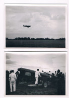 8 PHOTOS  Argentiques- Meeting Aérien -  COUPE DEUTSCH - 1936-  Aviateur LACOMBE - Hélicoptère - Photos LIONEL FAVA - Aviation