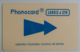 SPAIN - Landis & Gyr - 1st Trial Card - Magnetic - 1977 - Used - Tests & Services