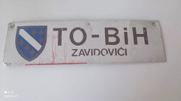 Golden Lilly Original License Plate TERRITORIAL DEFENSE Army Bosnia Hercegovina, Super Rare PAYPAL ONLY - Sonstige & Ohne Zuordnung