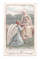 Vierge à L'Enfant Et Ange, Citation Dom Guéranger Et Bossuet, Aimée Rondepierre, 1927, éd. Bouasse Jeune 4016 - Devotieprenten