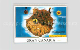 72891619 Gran Canaria Leporello Landkarte Lageplan Spanien - Otros & Sin Clasificación