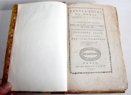 N°105 A 116 REVOLUTIONS DE PARIS A LA NATION Par PRUDHOMME 1791 3e ANNEE 9e TRIMESTRE LIVRE ANCIEN XXe SIECLE (2204.122) - Historia