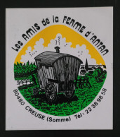 Autocollant Vintage Creuse / Somme Les Amis De La Ferme D'antan - Autocollants