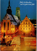 51638 - Deutschland - Stuttgart , Weihnachtsmarkt Mit Stiftskirche - Gelaufen 1989 - Stuttgart