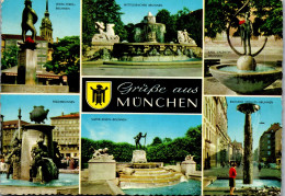 51600 - Deutschland - München , Vater Rhein Brunnen , Fischbrunnen , Weiss Ferdl Brunnen - Gelaufen 1967 - Muenchen